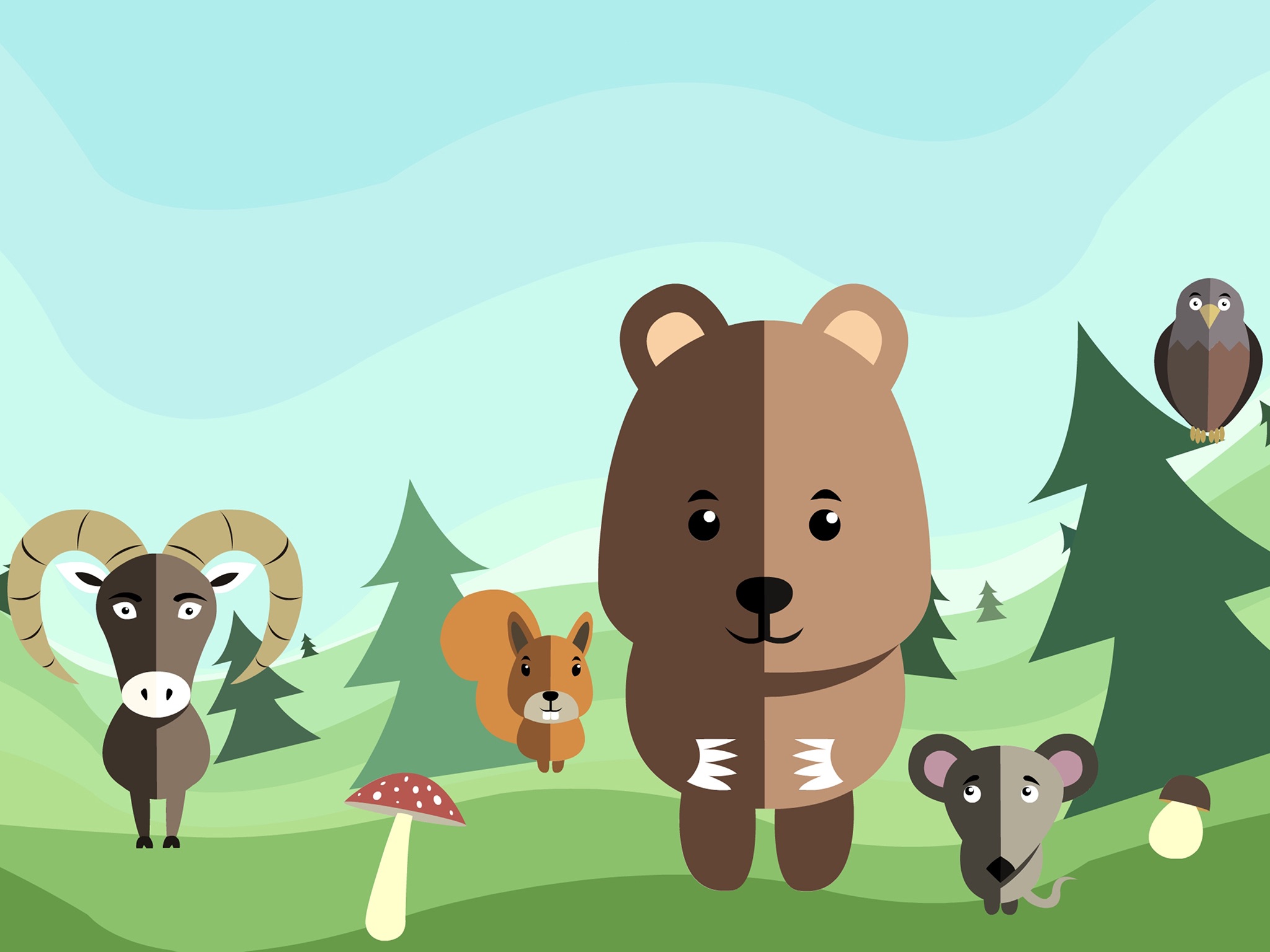 Funny wild animals puzzle for kids screenshot 2