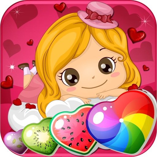 Fruit Heart Sweet Charm Heroes 3 Match Valentine Day iOS App