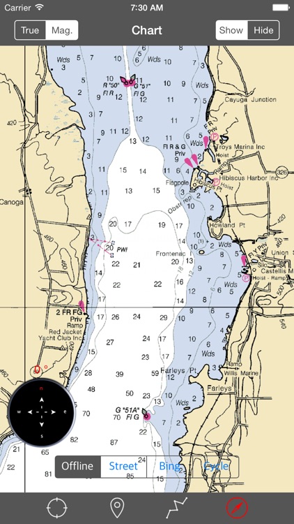 Cayuga-Seneca Lakes (New York) - Raster Nautical Charts screenshot-3