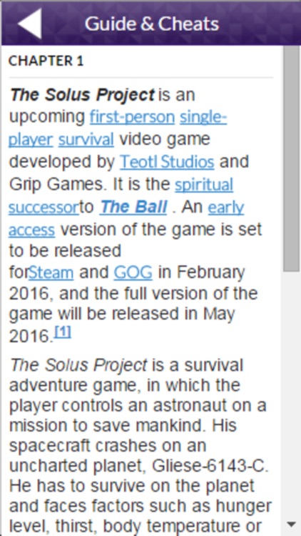 Game Guide for The Solus Project version