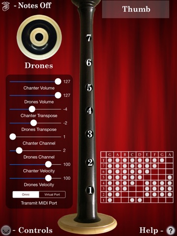 MIDI Bagpipes Chanter screenshot 2