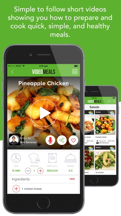 VideoMeals - Quick Simple Healthy Recipes screenshot-0