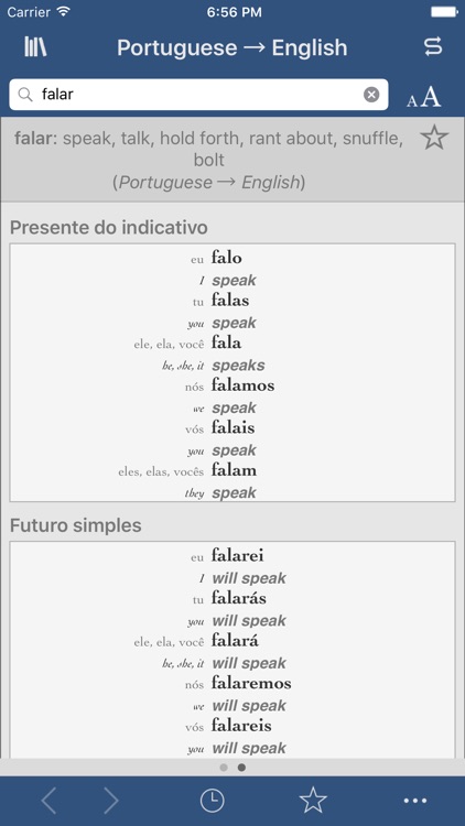 Portuguese-English Translation Dictionary and Verbs