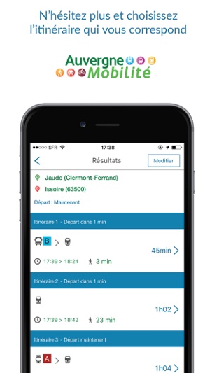 Auvergne Mobilité itinéraire transports(圖2)-速報App