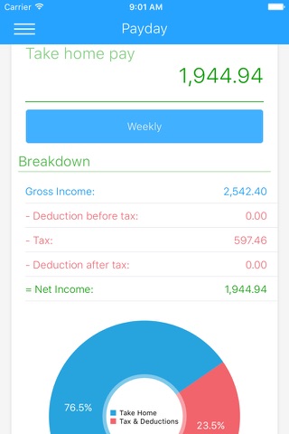 Payday - Simple Tax Calculator screenshot 2