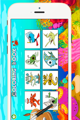 Sea Animals Coloring -  All In 1 Cute Animal Draw Book, Paint And Color Pages Games For Kids screenshot 3