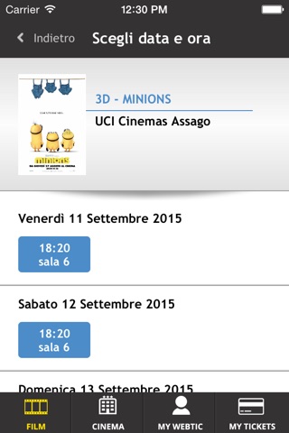 Webtic Prenotazioni Cinema screenshot 3