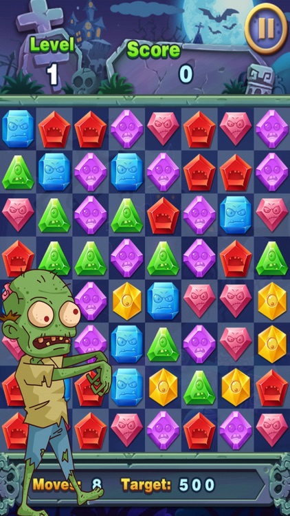 Jewels Attack Zombies - Magic Blender