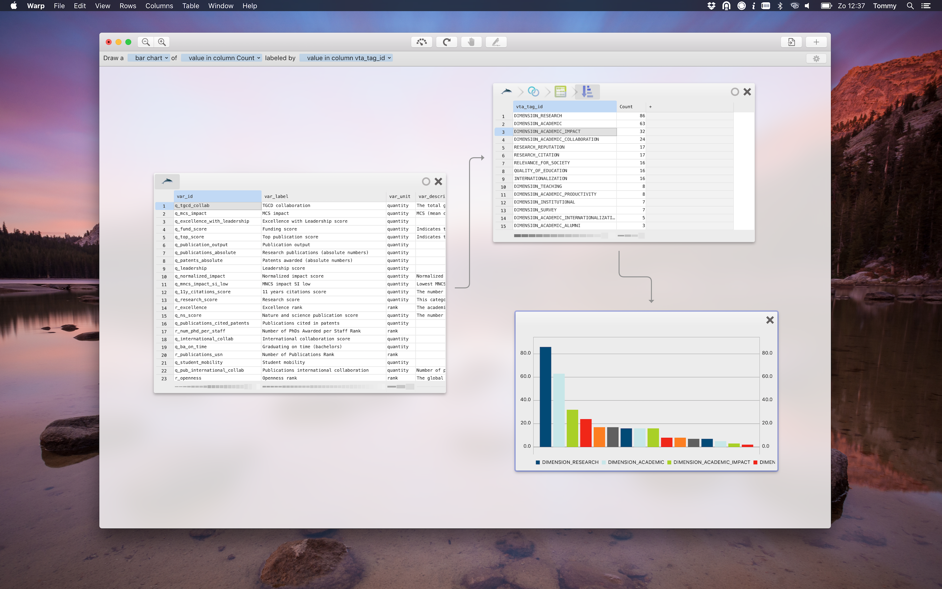 Warp 4.0  Convert and analyze large data sets at light speed