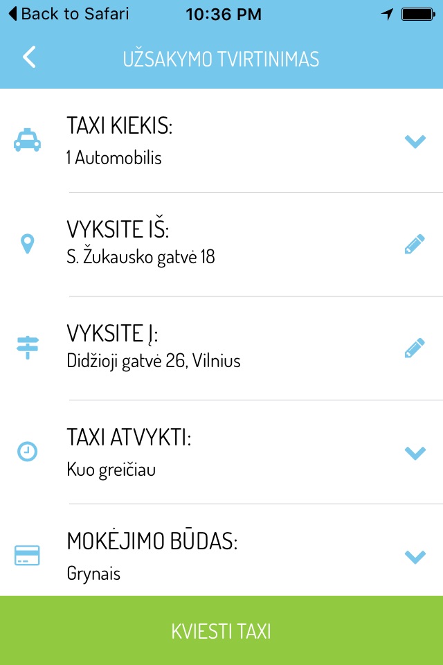 Smart Taxi Lithuania screenshot 3