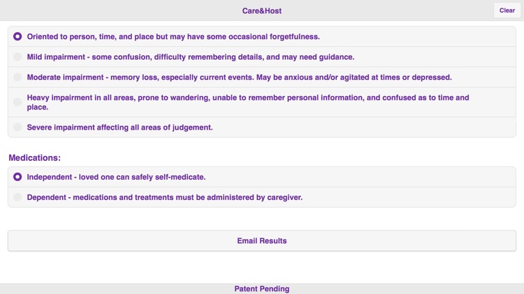 Care&Host Assessment Survey