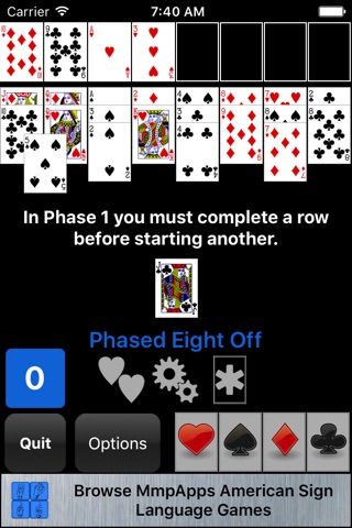 Phased Eight Off Solitaire screenshot 3