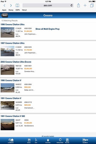 Aircraft Shopper Online screenshot 2