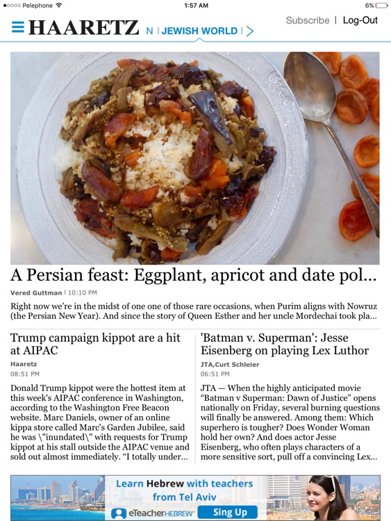 Haaretz English Edition for iPad screenshot-3
