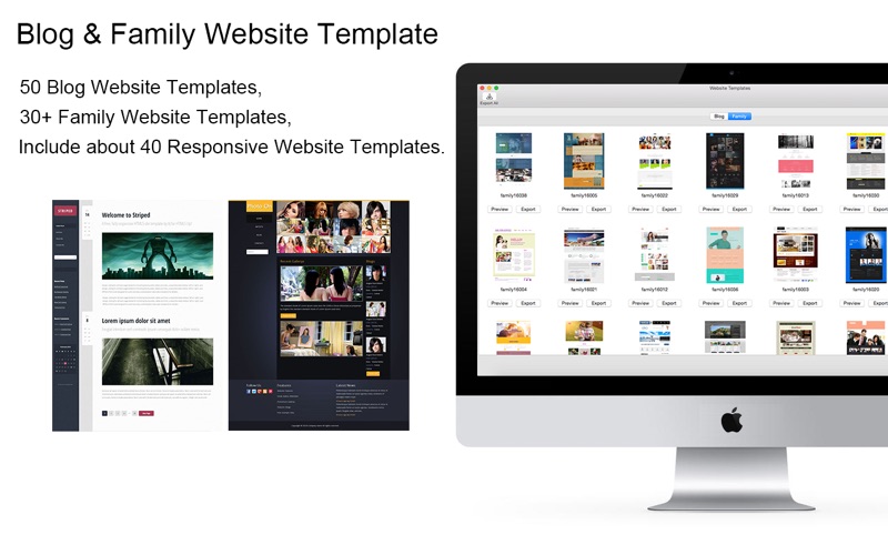 Website Template (Blog &amp; Family) With Html Files Pack9 thumbnail 1