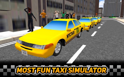 Taxi Driver Duty City 3D Game Cab 2014 Free screenshot 2