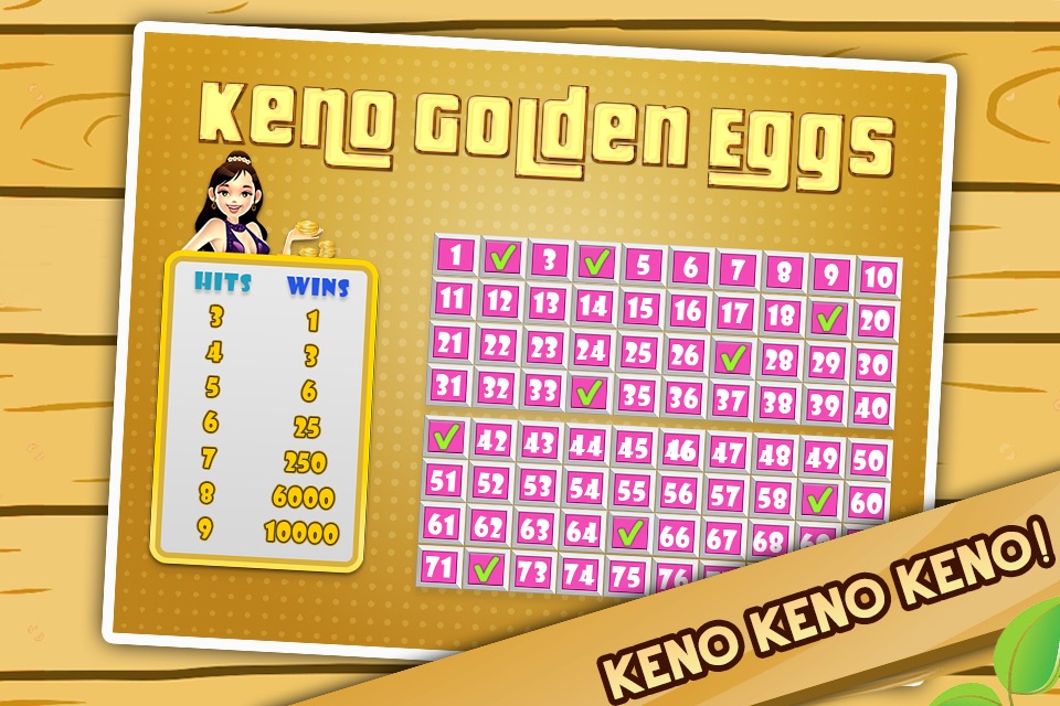 Classic Keno Golden Eggs - Bonus Multi-Card Play Free Edition screenshot 3