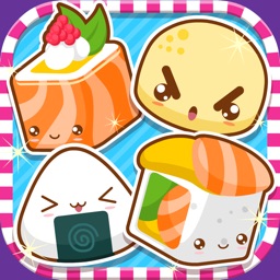 Kawaii Sushi Monster Busters - Line Match puzzle game