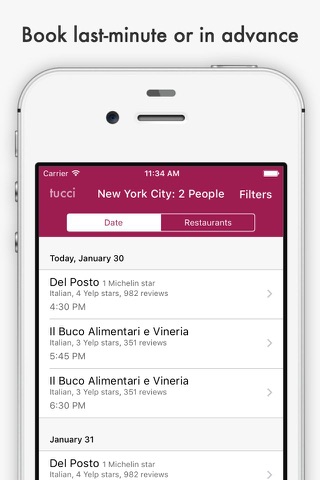 Tucci - Reservations at Elusive Restaurants screenshot 2