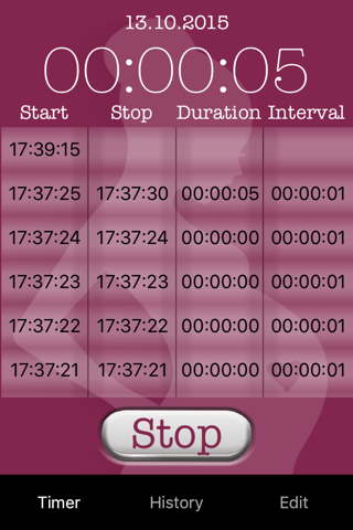 Contraction Timer 1-2-3 screenshot 3