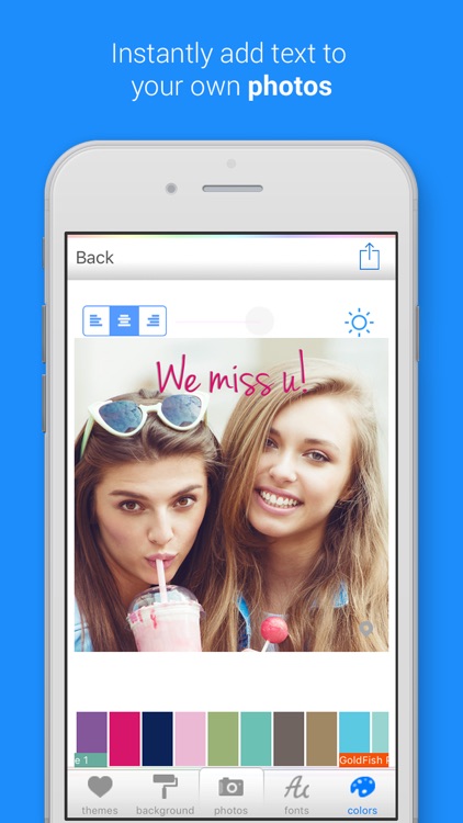 Color Cap - Add custom text to photos & pics for Instagram