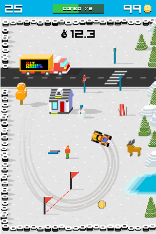 Rally Racing Drift - 8 bit Endless Arcade Challenge screenshot 3