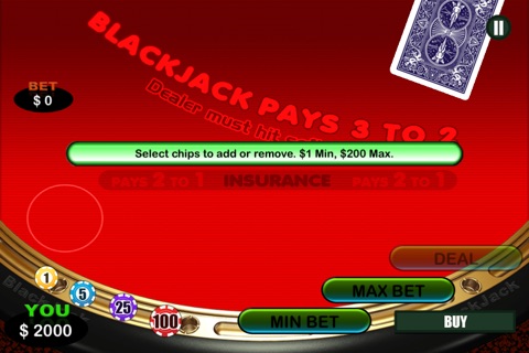Aqua Casino Big Time Blackjack screenshot 3