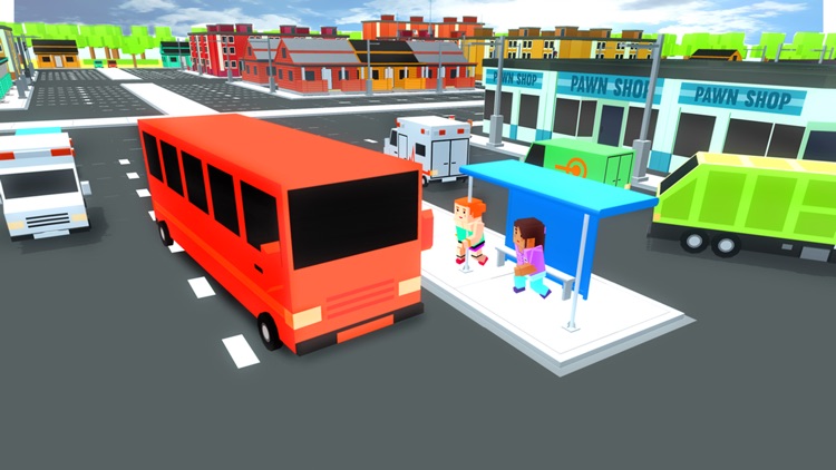 Blocky High School Bus Driver screenshot-3