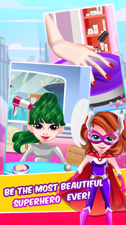 Superhero Princess Hair Salon - fun nail makeover & make-up spa girl games for kids!