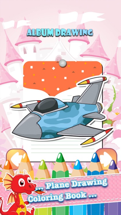 Plane Drawing Coloring Book - Cute Caricature Art Ideas pages for kids