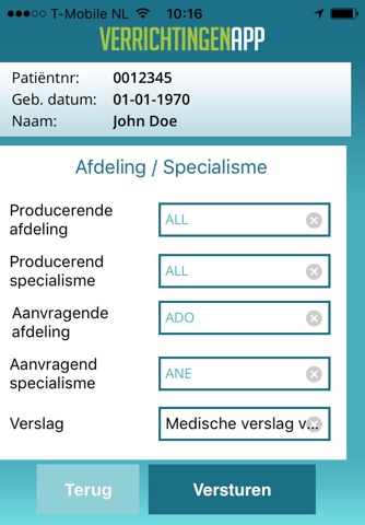 Erasmus MC Verrichtingen App screenshot 3