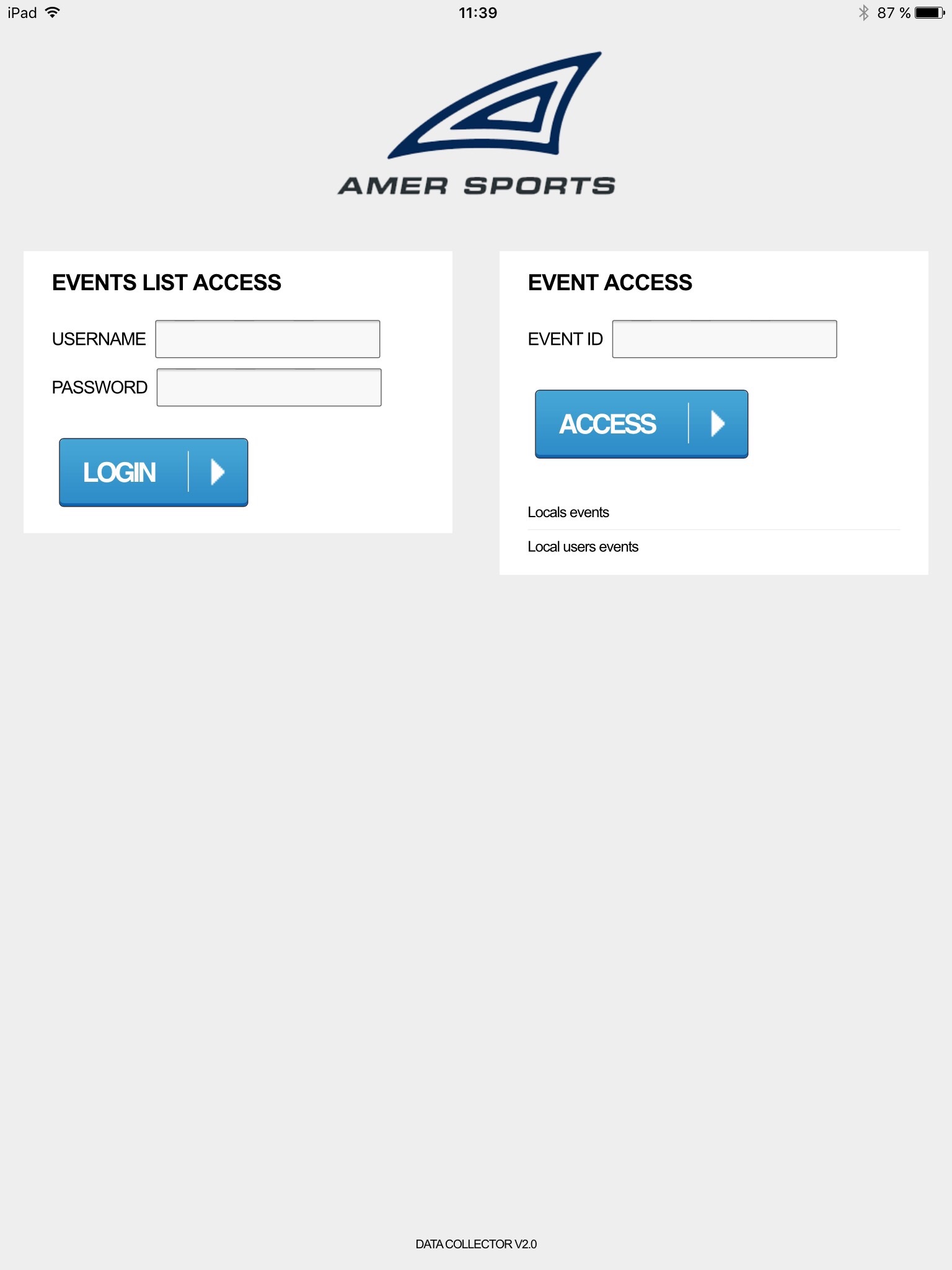 AmerSports DataCollector screenshot 2