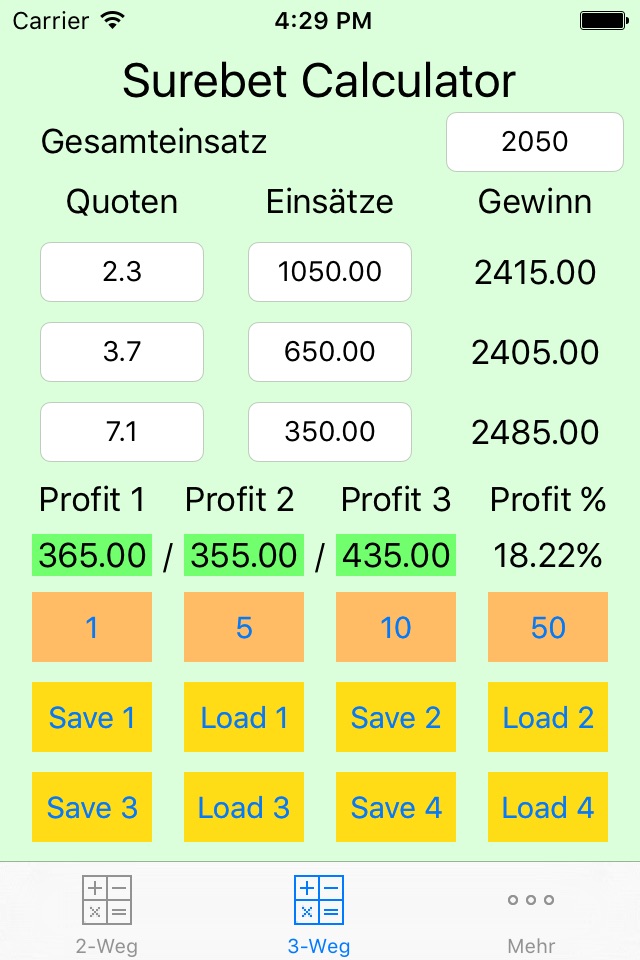 Surebet Calculator Pro screenshot 2