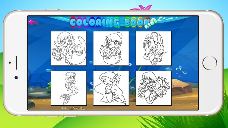 Drawing Painting Little Mermaid - Coloring Books Princess Games For Toddler Kids and Preschool Explorers