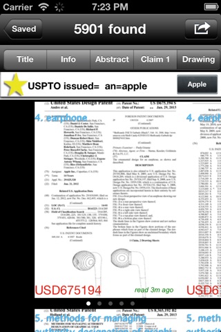 Patents Search screenshot 4