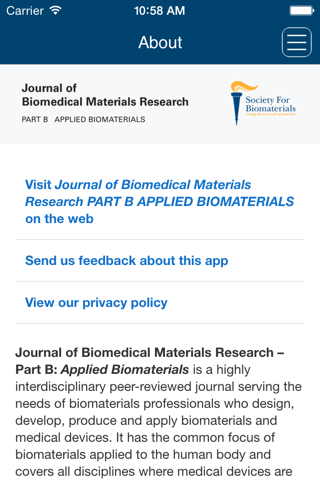 Journal of Biomedical Materials Research PART B APPLIED BIOMATERIALS screenshot 2