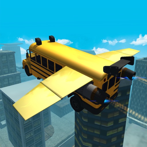 Flying Car Simulator 3D: Stunt Bus iOS App