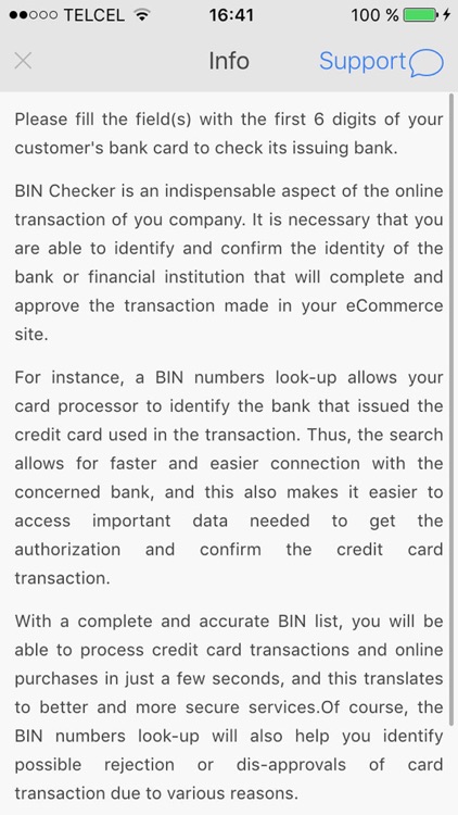 BIN Check
