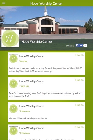 Hope Worship Center screenshot 2