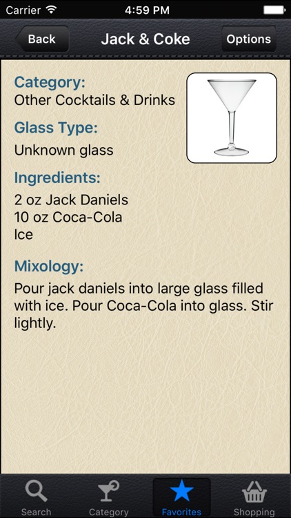 Instant Cocktail - Bartending Drink Quick Recipe Reference