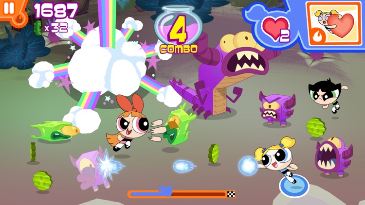 Flipped Out – The Powerpuff Girls Match 3 Puzzle / Fighting Action Game screenshot-3