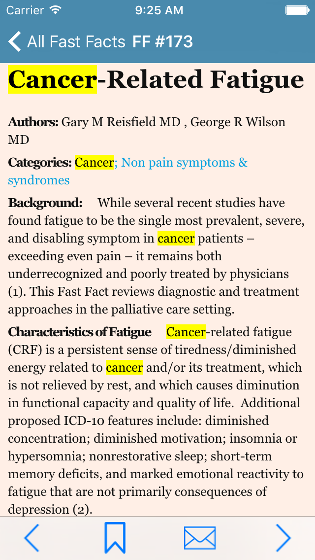 Palliative Care Fast Facts