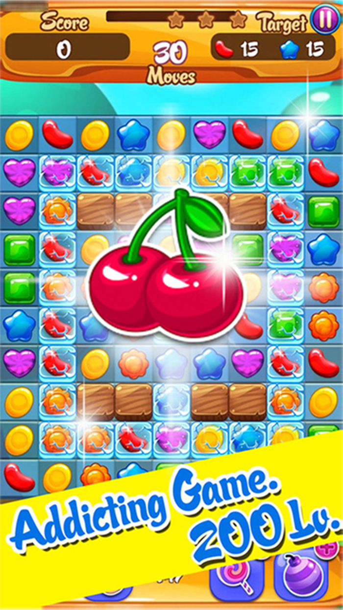 Candy Garden Blitz - Connect sweet fruits line  link sugar and jelly for Family And Friends