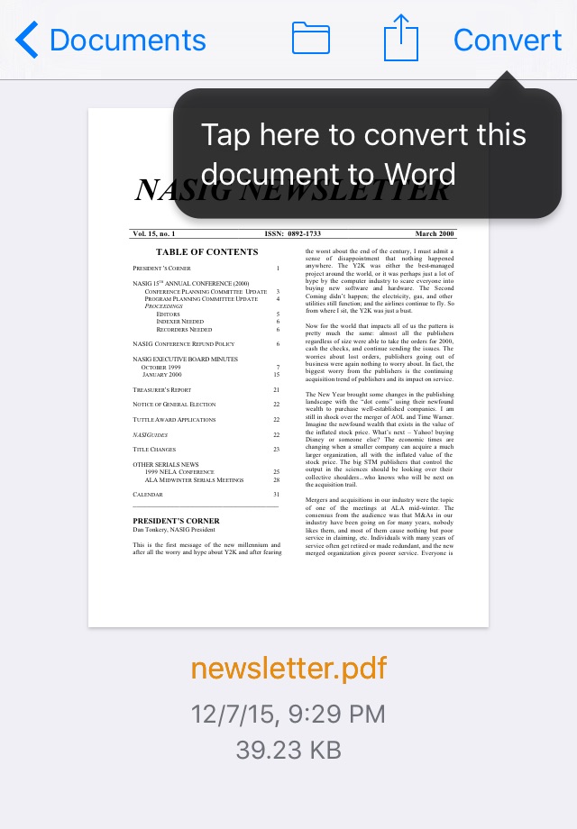 easyPDF - PDF to Word screenshot 3