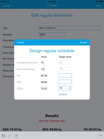 Radiobiological Dose Calculator from Elekta screenshot 4