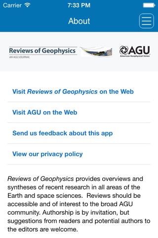 Reviews of Geophysics screenshot 3