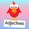 Learn about adjectives with this language arts, Common Core standards aligned app