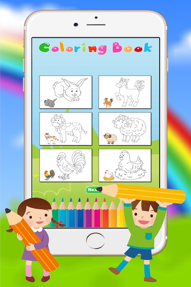 Animals Coloring Book - Drawing Connect dots for kids games screenshot 2