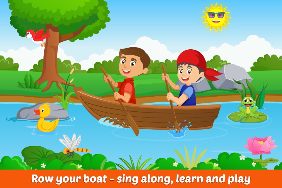 Row Your Boat- Sing along Nursery Rhyme Activity for Little Kids screenshot 4