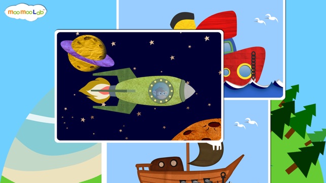 火箭，飛機，船- 兒童益智遊戲，圖畫，拼圖活動（英語，國語）by Moo Moo Lab(圖3)-速報App